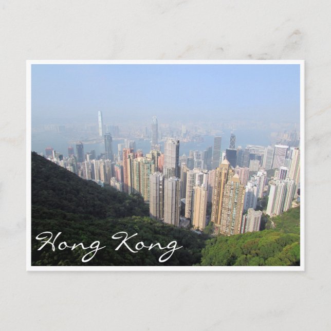 hong kong peak view postcard (Front)