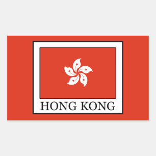 Hong Kong Rectangular Sticker