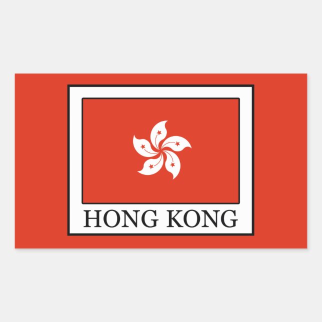 Hong Kong Rectangular Sticker (Front)
