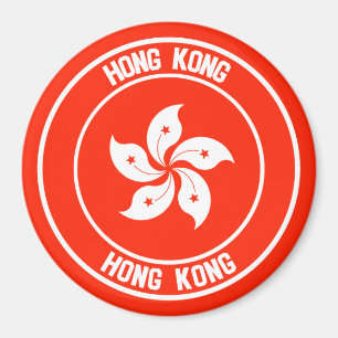 Hong Kong Round Emblem Magnet