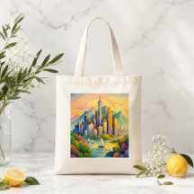 Hong Kong Skyline Watercolor | Travel Gif