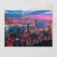 Hong Kong Skyscraper Skyline Night Lights