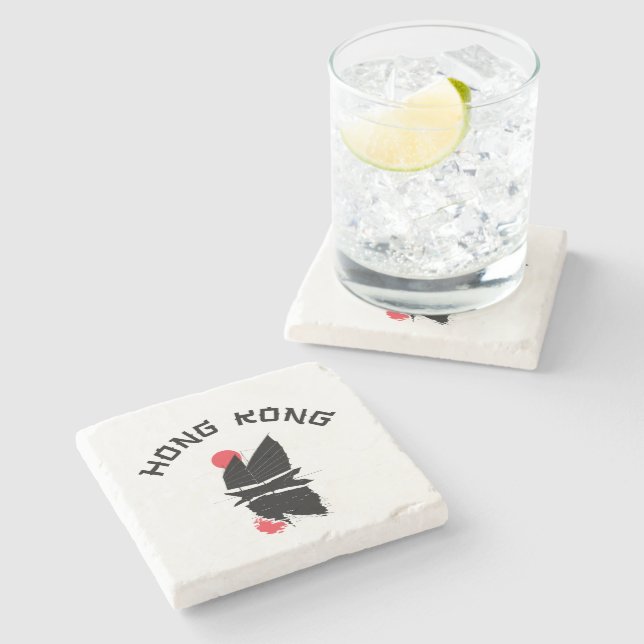 Hong Kong  Stone Coaster (Side)