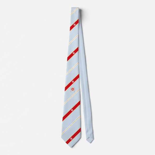 Hong Kong stripes flag Tie (Front)