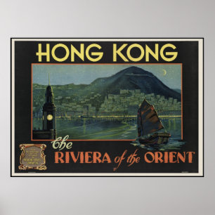 Hong Kong The Riviera of the orient Poster