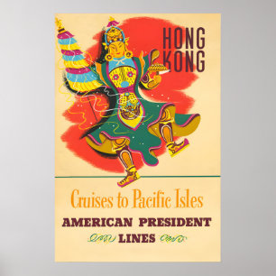 Hong Kong Travel Poster - American President Lines