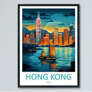 Hong Kong Travel Print Wall Art Hong Kong Wall Han