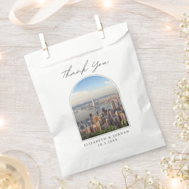 Hong Kong Wedding Thank You Photo Favour Bag (Clipped)