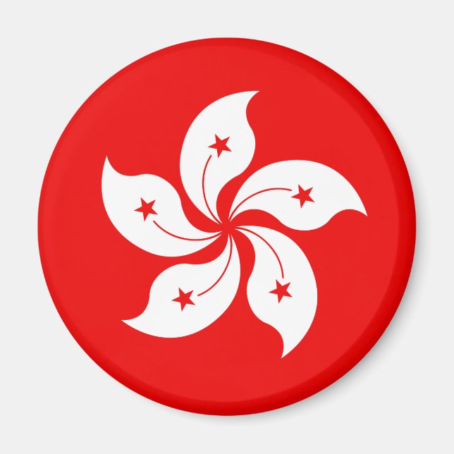 Hong Kong White Orchid Symbol Magnet (Front)