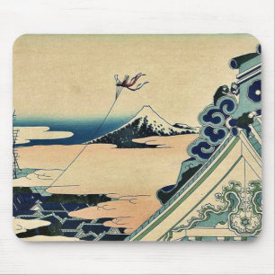 Hongan ji Temple at Asakusa by Katsushika,Hokusai Mouse Mat
