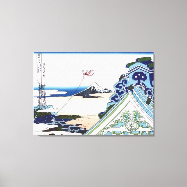 Honganji Temple at Asakusa in Edo Canvas Print (Front)