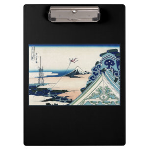 Honganji Temple Vista of Mt. Fuji Japanese Woodcut Clipboard