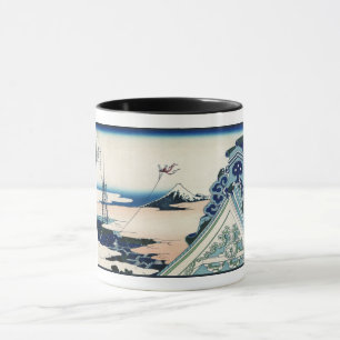 Honganji Temple Vista of Mt. Fuji Japanese Woodcut Mug