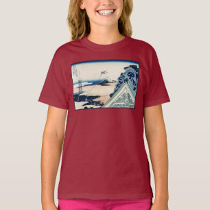 Honganji Temple Vista of Mt. Fuji Japanese Woodcut T-Shirt