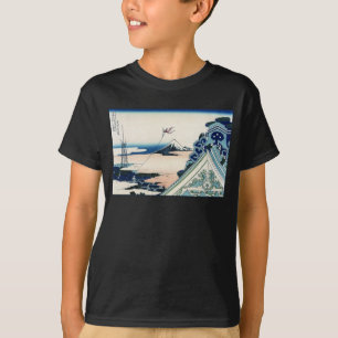 Honganji Temple Vista of Mt. Fuji Japanese Woodcut T-Shirt