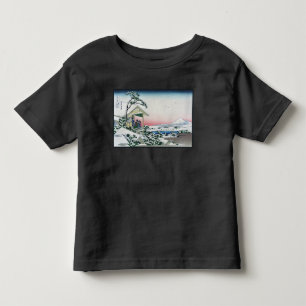 Honganji Temple Vista of Mt. Fuji Japanese Woodcut Toddler T-Shirt