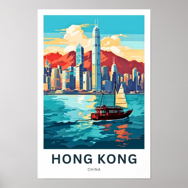 Hongkong China Travel Print (Front)