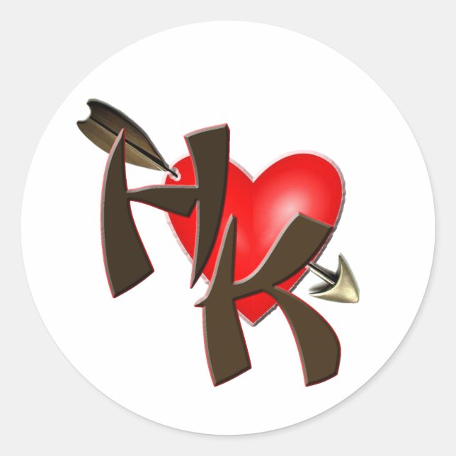 HongKong Classic Round Sticker (Front)