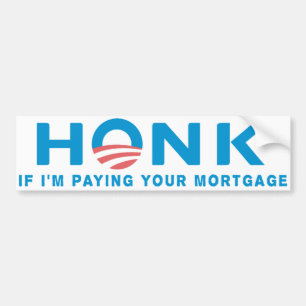 Honk Anti Obama Bumpersticker Bumper Sticker