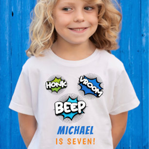 Honk beep vroom monster trucks boy birthday T-Shirt