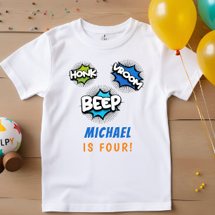 Honk beep vroom monster trucks boy birthday toddler T-Shirt