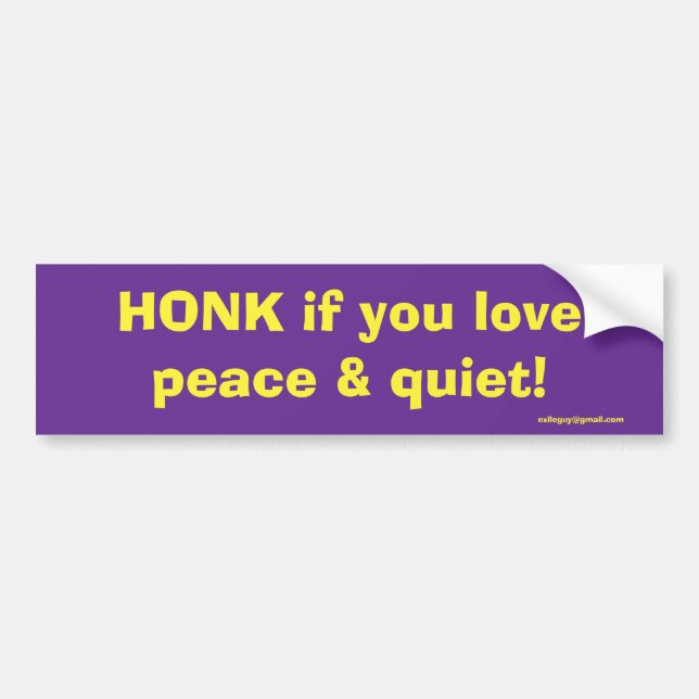 HONK BUMPER STICKER (Front)