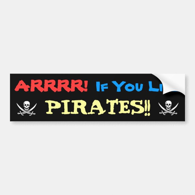 Honk for Pirates! Bumper Sticker (Front)
