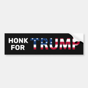 HONK FOR TRUMP BUMPER STICKER