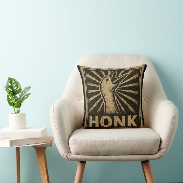 Honk Goose Funny Duck Chicken Meme Cushion (Chair)