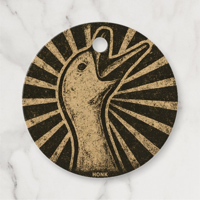 Honk Goose Funny Duck Chicken Meme Favour Tags (Front)