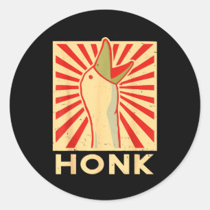 Honk Goose - Funny Duck Chicken Meme Idea  Classic Round Sticker