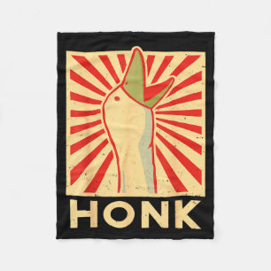 Honk Goose - Funny Duck Chicken Meme Idea  Fleece Blanket