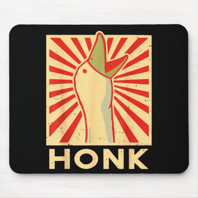 Honk Goose - Funny Duck Chicken Meme Idea  Mouse Mat (Front)