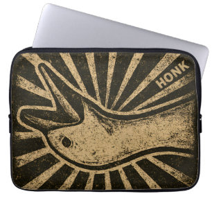 Honk Goose Funny Duck Chicken Meme Laptop Sleeve
