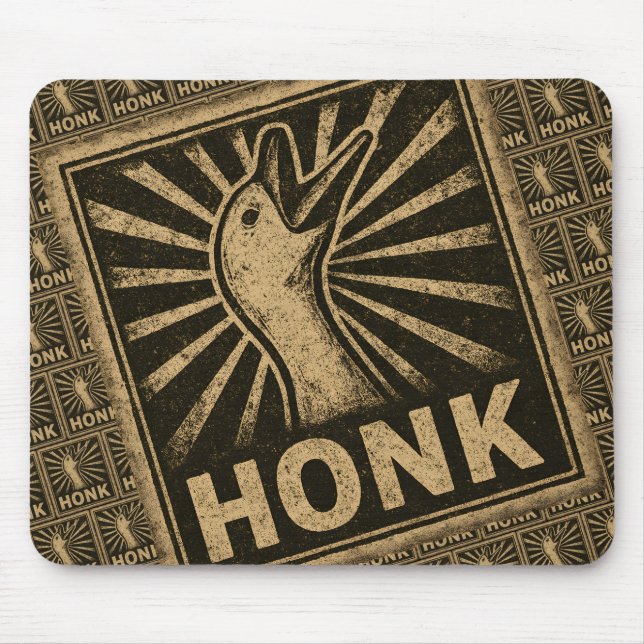 Honk Goose Funny Duck Chicken Meme Mouse Mat (Front)