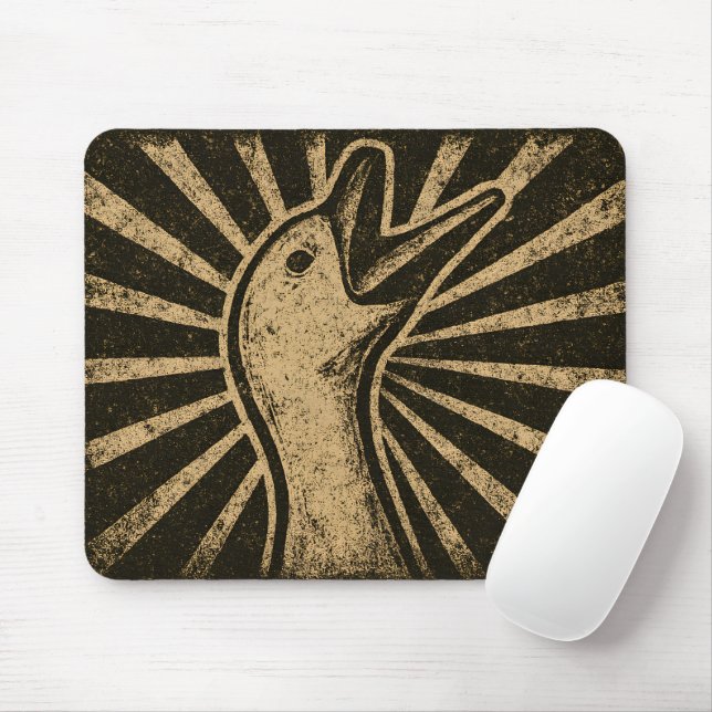 Honk Goose Funny Duck Chicken Meme Mouse Mat (With Mouse)