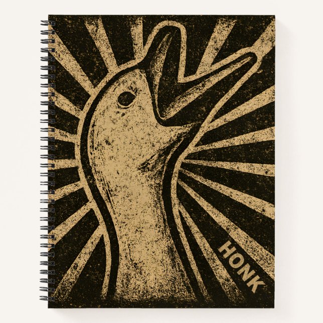 Honk Goose Funny Duck Chicken Meme Notebook (Front)
