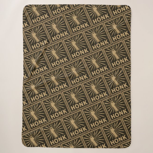 Honk Goose Funny Duck Chicken Meme Sherpa Blanket (Front)