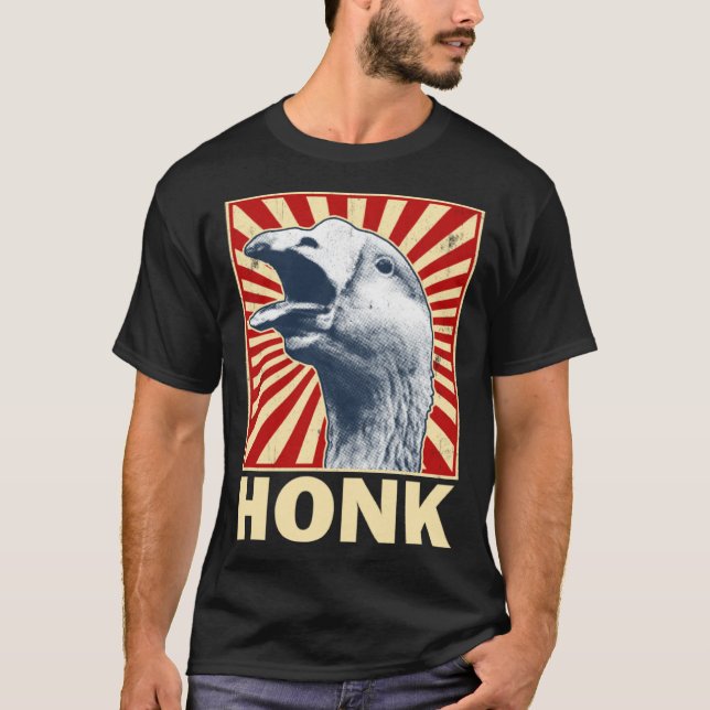 Honk  Goose Game Animal Meme Goose T-Shirt (Front)