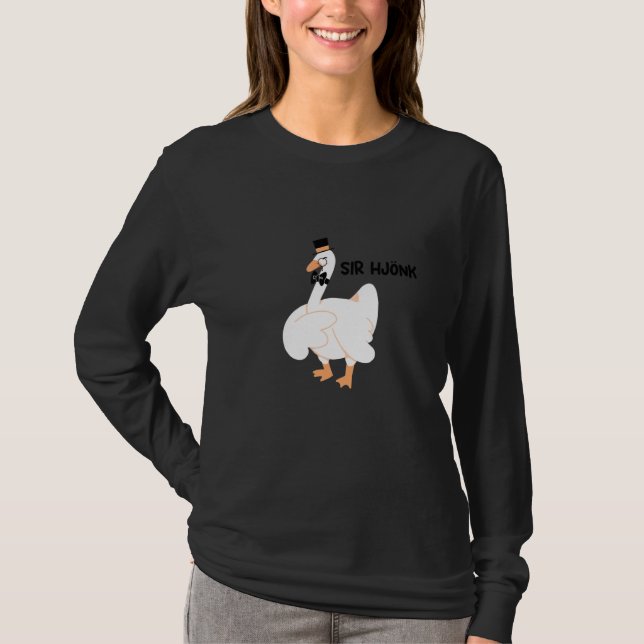 Honk Honk Am Meme Fancy Goose With Top Hat Tie and (Front)