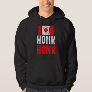 Honk Honk Canadian Truckers Rule Canada Funny Vint Hoodie