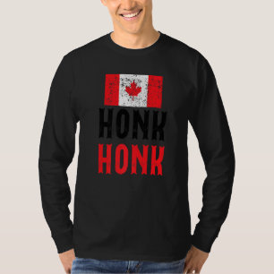 Honk Honk Canadian Truckers Rule Canada Vintage Tr T-Shirt