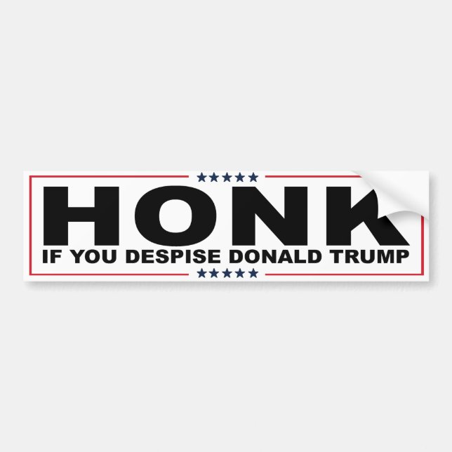Honk if you despise Donald Trump - Bumper Sticker (Front)