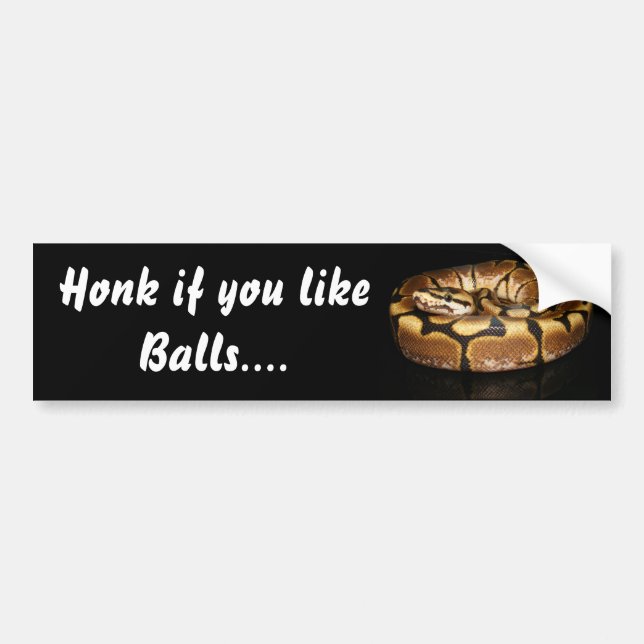 Honk if you like Balls Bumper Sticker (Front)