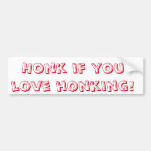 Honk If You Love Puns! Bumper Sticker