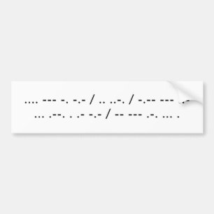 Honk if you speak Morse Bumper Sticker