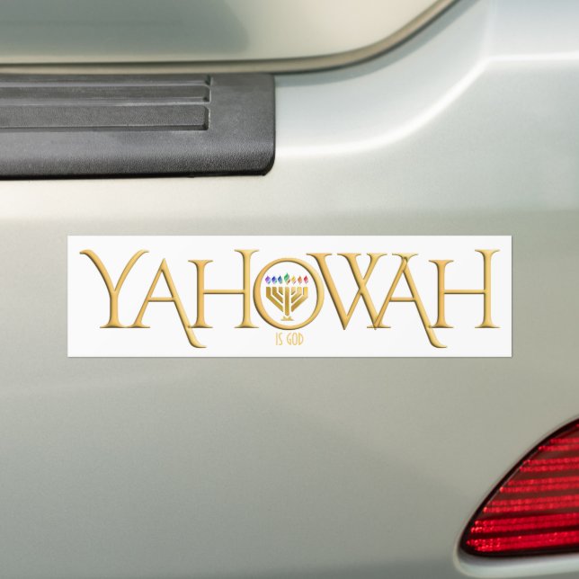Honk (if you) Yada Yahowah Bumper Sticker (On Car)