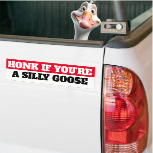 honk if you're a silly goose bumper sticker