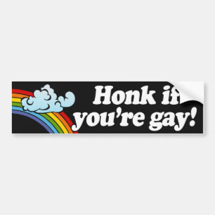 HONK IF YOU'RE GAY BUMPER STICKER