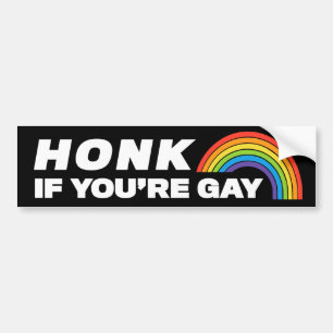 Honk If You're Gay LGBTQ Bumper Sticker